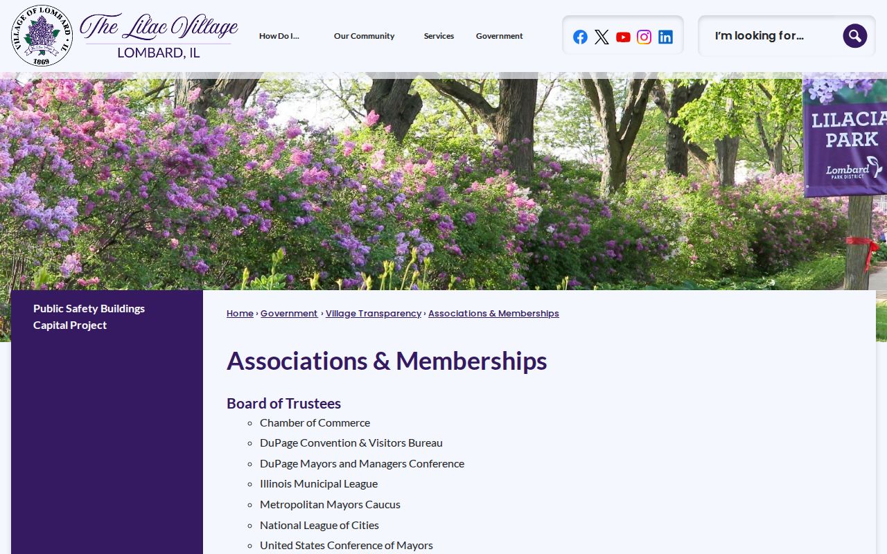 Lombard neighbors associations and memberships page