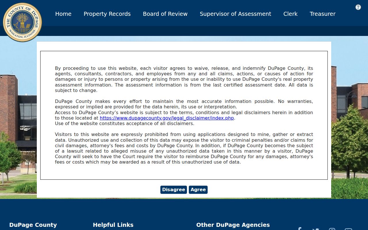 Lombard street directory DuPage assessor address search